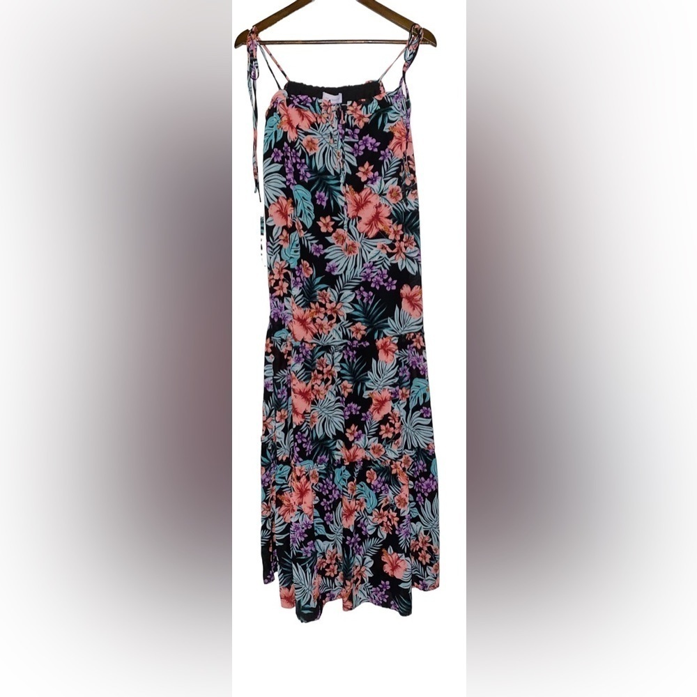 Lost + Wander‎ Wonderland Floral Tiered Hem Maxi Dress Women M Cottagecore NEW